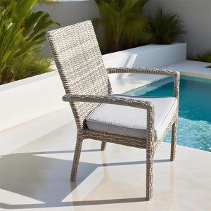 Modern Outdoor Woven Rattan Armchair Stylish Patio Seating for Garden, Poolside Relaxation Made by VgreenArt in Vietnam - Product Image 4