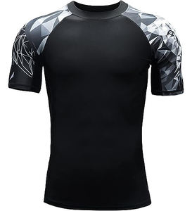 Rash Vest Ropa de protección Impreso Anti-UV Impermeable Protección solar Logotipo personalizado de alta calidad MMA Training Rash Guard - Product Image 1