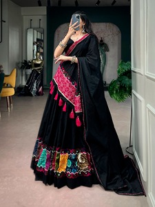 Dhwaja Export Gamthi Lace Touch up Khadi Cotton <b>Chaniya</b> <b>Choli</b> Party Wear Quick Dry - Product Image 1