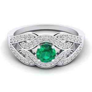 Bagues d'éternité de mariage personnalisées REYES en argent sterling 925 avec moissanite, pierres précieuses émeraude, alliance de fiançailles, bijoux fins pour femmes - Product Image 5