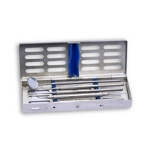 Kit d'examen dentaire 4 pièces de 1 pince à épiler 1 sonde 1 poignée de miroir Kit d'étudiant d'hygiène scalaire - Product Image 2