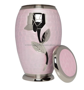 Urna de metal esmaltada de naranja monarca personalizada, precio al por mayor, suministros funerarios para adultos, recuerdo de cremación, tarros de cenizas conmemorativas, ficha - Product Image 3