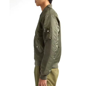 Men Vintage Sustainable Leather Bomber Jacket Wholesale Windbreaker Bomber Jacket Best Design Sublimation Custom Bomber Jacket - Product Image 4