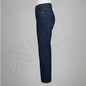 Pantalons en jean décontractés pour femmes personnalisables, jambes larges, 100% coton, extensible, taille mi-haute, tissu respirant, MOQ faible, pantalons de qualité supérieure - Product Image 3