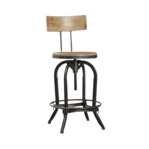 Solid wooden hotel chair <b>bar</b> <b>stool</b> high legs the <b>height</b> of the chair can be <b>adjusted</b> good manufacturing wholesale price - Product Image 1