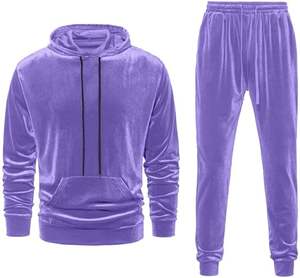 Survêtement en velours pour hommes de qualité supérieure manches complètes taux abordable respirant léger survêtement en velours entièrement personnalisé - Product Image 6