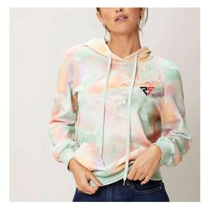 Venta al por mayor en stock Hombres y mujeres Tie Dye Sudaderas con capucha Tops con bolsillo Neon Tie Dye Mujeres Sudadera con capucha - Product Image 1