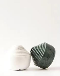 Stonekocc Luxury Calacatta Viola Violet <b>Marble</b> Cups with Soy Wax Candle Natural Stone <b>Jars</b> Vessels Container Home Decor - Product Image 5