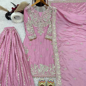 Top de trabajo de secuencia de bordado pesado de diseñador-Gharara y Dupatta Ropa india y pakistaní - Product Image 1