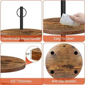 Artisan ACACIA Support à gâteau en bois à 3 niveaux Beauté artisanale pour événements rustiques Parfait pour les mariages Anniversaires Célébrations TENDANCES - Product Image 3