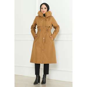 Gabardina Larga con Capucha Taba 19211 con Cremallera Oculta - Product Image 3