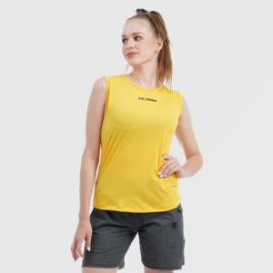 เสื้อกล้ามผ้าถักระบายอากาศสีเหลืองอ่อน - Product Image 4