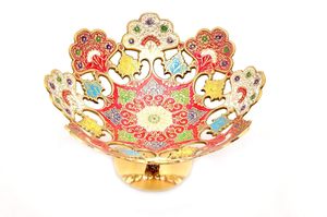 Bol à soupe en laiton massif de la meilleure qualité Décoration de table du Ramadan servant avec support de conception de fleurs pour les fournisseurs de gros - Product Image 3