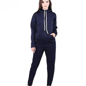 Conjunto Deportivo Informal para Mujer, Sudadera con Capucha Negra Sólida y Pantalones Deportivos Ajustados de Felpa Suave para Uso Diario - Product Image 6