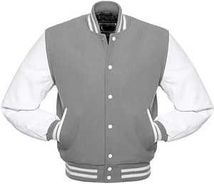 Chaqueta de cuero de lana Letterman de talla grande hecha a medida para el equipo de béisbol universitario invierno nueva condición mangas largas de cuero de lana - Product Image 1