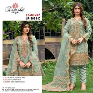 Most Selling Readymade Organza Embroidery Pakistani Suit for Party Festival Special Occasion From Indian Manufacturer - Product Image 5