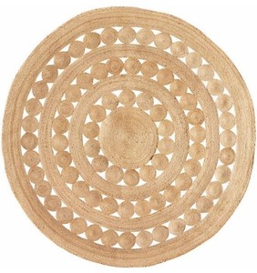 Tapis en chanvre de haute qualité en gros, faits à la main, tressés, à motifs géométriques, adaptés aux animaux domestiques, lavables, de luxe, pour salon, Avior - Product Image 3