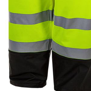Pantalon de travail réfléchissant pour hommes Pantalon de travail décontracté haute visibilité avec poches à taille élastique et cordon de serrage et poches cargo - Product Image 5