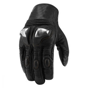 ถุงมือขี่มอเตอร์ไซค์หนังแท้ พร้อมการป้องกันข้อนิ้ว ถุงมือหนังทนต่อการขีดข่วน ถุงมือขี่มอเตอร์ไซค์ - Product Image 1