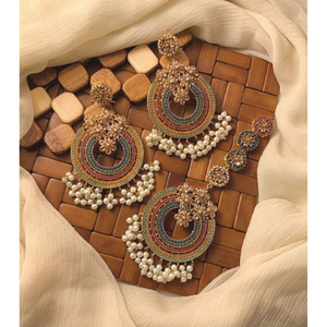 Prix de gros Nouveaux ensembles de boucles d'oreilles Style tendance pour les fêtes et les mariages Ensembles de bijoux de mariée Haute qualité Bijoux personnalisés pour femmes - Product Image 2