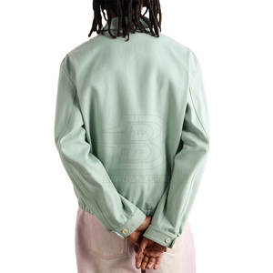 แจ็กเก็ตผ้าฝ้ายทอลายทแยงสำหรับผู้ชายแจ็คเก็ตผ้าฝ้ายทอลายทแยงระบายอากาศได้ดีพิมพ์โลโก้ได้ตามต้องการ - Product Image 2