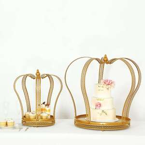 Juego de Soportes para Tartas de Metal Estilo Indio que Mejora la Presentación, Diseñado para una Exhibición Elegante, Estructura Elevada para Eventos - Product Image 4