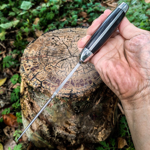 Cuchillo de Hoja Fija Multifuncional de Acero de Damasco para Caza al Aire Libre, Servicio OEM ODM Personalizado de Alta Calidad al por Mayor - Product Image 4