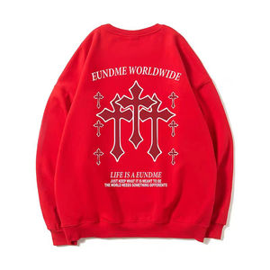 "Basics Cotton Loose Pullover Hooded Custom Pullover Sweatshirts O Neck <b>Fleece</b> Sweat <b>Shirts</b> for <b>Men</b> and Women 2025" - Product Image 1