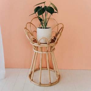 Accessoires de meubles bohème décoration de salon meilleure vente support de plante en rotin bon marché - Product Image 4