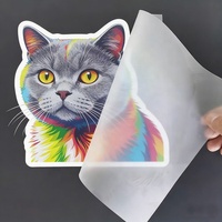 Autocollants holographiques personnalisés à transfert thermique pour étiquettes de vêtements, garnitures, autocollants pour réfrigérateurs, gobelets, UV DTF