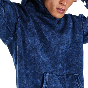 Sudadera con capucha personalizada de algodón 100% para hombre, sudadera informal de moda con lavado ácido y lavado a la piedra para ropa de calle de invierno - Product Image 4