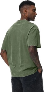 Camiseta de Estilo Vintage con Lavado Ácido para Hombre y Mujer, Ropa Casual Urbana, 100% Algodón, Corte Regular, Anti-Pilling, 220g - Product Image 4