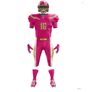 Uniforme de fútbol americano de color liso de diferentes estilos, uniforme de fútbol americano de secado rápido sublimado - Product Image 5