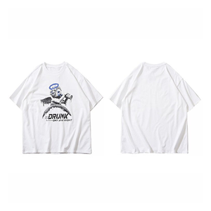 T-shirt surdimensionné en maille personnalisé avec logo OEM, style streetwear, poids lourd 300g, imprimé graphique, délavé à l'acide, vintage, écologique - Product Image 6