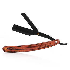 Navaja de afeitar plegable de acero inoxidable con filo recto, navaja de barbero con filo recto de Pissco Pakistán - Product Image 1