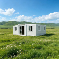 Maison conteneur extensible de 20 pieds de qualité supérieure, bureau modulaire préfabriqué avec salle de bain et cuisine pour espace de travail