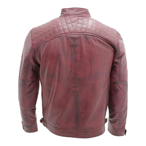 Chaquetas de piel de oveja para motociclista, chaqueta ajustada para hombre con hombros reforzados - Product Image 3