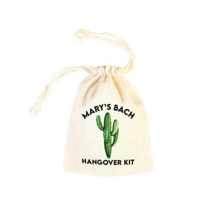 Pochette de survie Cactus Hangover Kit pour la récupération après une fête, personnalisable avec logo brodé ou sérigraphié, pour vêtements, artisanat et rangement - Product Image 1