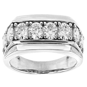Anillo de Compromiso y Boda de Lujo, Moderno y Clásico, de Plata de Ley 925, Chapado en Oro de 14K, con Moissanita, para Hombre, Certificado, para Fiestas - Product Image 1
