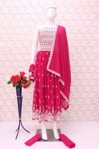 Soporte/adulto buen precio Eid especial pesado Faux Georgette Salwar Kameez con trabajo de bordado de secuencia proveedor mundial - Product Image 6