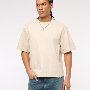 เสื้อยืดบ็อกซี่คอตตอน100% สำหรับผู้ชายเสื้อครอปไซส์ใหญ่พิเศษออกแบบแบรนด์ได้เอง - Product Image 3