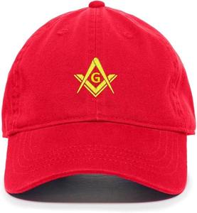 Gorra de Béisbol con Símbolo Masónico de Diseño Tecnológico, Bordada en Algodón, Ajustable, Tipo de Tela 100% Algodón - Product Image 4