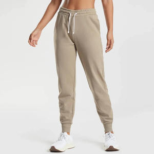 Pantalones Joggers de Cintura Alta de Lona de Color Sólido para Mujer, Diseño Personalizado, Pantalones Deportivos Casuales de Invierno con Frente Plano, Estilo Urbano - Product Image 1
