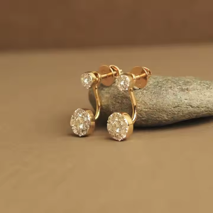 Pendientes de Moda Premium con Diamantes Cultivados en Laboratorio y Chapado en Oro de 10K, con Certificación IGI, Brillo Brillante para Aniversario - Product Image 6