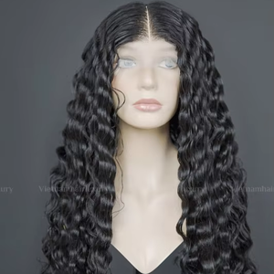 Venta al por mayor de extensiones de cabello Remy vietnamita 100% cabello humano tejido ondulado profundo del océano de Vietnam proveedor de cabello de trama única - Product Image 1