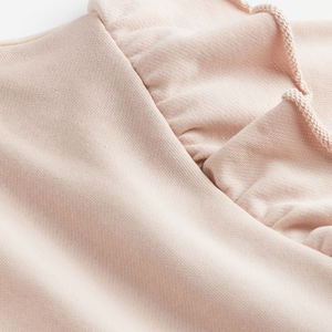 Coupe ample côtelé col rond 80% coton 20% polyester recyclé polaire côtelé poignets et ourlet pêche Schnaps femmes sweat - Product Image 6