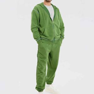 Survêtement zippé pour homme en molleton de coton de haute qualité, sur mesure, vente en gros avancée - Product Image 2