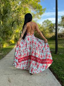 Moda de moda Impreso Casual Wear Algodón Floral Impreso Vestido de verano Disponible a un precio asequible - Product Image 3