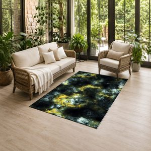 RUGS DEPOT LXDP-0562 Wholesale Black Charcoal Contemporary Geometric Digital Printed Machine Washable Chenille Area Rug Non <b>Slip</b> - Product Image 6
