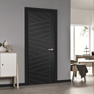Minimalist Style MDF Wooden Hollow Solid Core Polymer Doors 40mm Thickness Water-resistant for Apartment Villa Home Office - Product Image 5